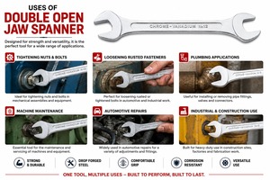 MANSAROVAR Double <b>Open</b> Jaw <b>Spanner</b> Set Chrome Vanadium Steel Metric 6x7 to 55X60 mm Industrial Grade Manual Wrench - Product Image 2