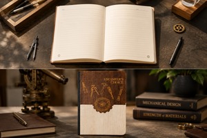 Executive Wooden <b>Journal</b> with LED Branding | Premium <b>Writing</b> Notebook | Eco-Friendly Cover Natural Wooden Cover Diary | A5 - Product Image 6