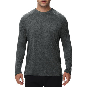 T-shirt de fitness à manches longues pour hommes, vente en gros, compression, entraînement, jogging, gym - Product Image 5