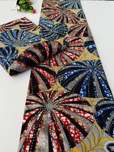 Tissu africain en coton 100% imprimé wax et Ankara d'Afrique du Sud, couleurs vives, motifs uniques pour vêtements, artisanat et accessoires - Product Image 4