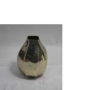 Handcrafted Modern Lightweight Short Hammered <b>Gold</b> Metal <b>Vase</b> Flower Pot Low Tabletop Luxury Home Hotel Living Room Decor Urn - Product Image 1