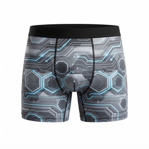 Pantalones Cortos con Estampado Floral para Hombre, Cintura Media Elástica, Transpirables, de Punto, Spandex y Algodón, Estilo Casual - Product Image 3