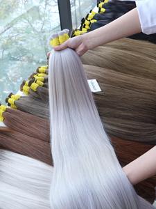 Extensions de cheveux en vrac les plus vendues 100% cheveux vietnamiens 100 grammes couleurs claires Super Double dessiné 30 pouces naturel droit - Product Image 3