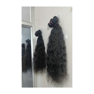 ผมแท้พรีเมียมอินเดียสีดำธรรมชาติแบบลอน 30 นิ้ว  ดึงจากวัด  100% ผมมนุษย์แท้สำหรับถักเปีย - Product Image 3