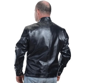 <b>Men</b> Genuine <b>Leather</b> Motorcycle <b>Jacket</b> Classic Biker <b>Jacket</b> - Product Image 2