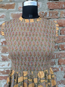 Robe imprimée à la main, fabriquée en Inde, robe en coton imprimée à la main, robe ajustable pour femmes, cadeau pour elle - Product Image 4