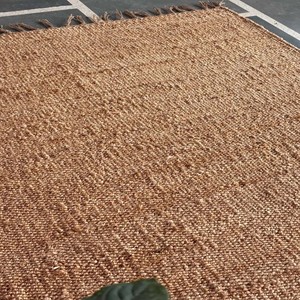 Geometric Natural Jute Area Rug Handwoven Solid Color Modern Living Room Bedroom Floor Carpet Durable Decor PET Friendly Extra - Product Image 6