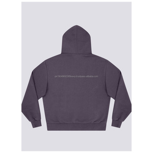 Nouveaux sweats à capuche tendance surdimensionnés 100% coton doux à séchage rapide pour hommes avec broderie de logo personnalisée et impression numérique - Product Image 4