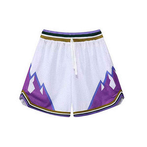 กางเกงบาสเก็ตบอลผู้ชายผ้าโพลีเอสเตอร์ตาข่ายระบายอากาศ แห้งเร็ว คุณภาพสูง ลายพิมพ์แบบซับลิเมชั่น - Product Image 5