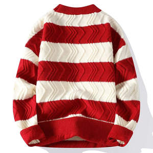 Pull en coton premium pour homme, tricot doux, manches longues, pour un style décontracté hivernal, confort quotidien et superposition - Product Image 3