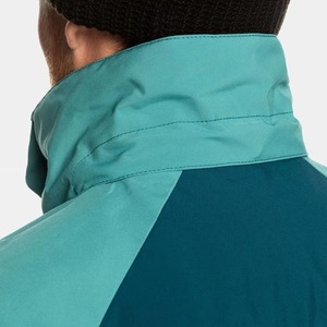 Chaqueta con Capucha de Tejido Softshell, Diseño Color Block, Cierre de Cremallera, Corte Regular, Ropa de Invierno para Exteriores, Material de Poliéster - Product Image 5
