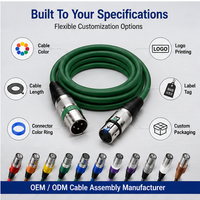 Cable de Micrófono XLR con Blindaje OFC de 3 Pines Macho a Hembra, Personalizado en Color, de 1m, 2m, 3m, 5m, 10m, para Mezclador y Amplificador