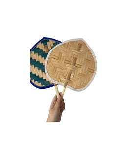 Vietnam manufacture Beige Palm Leaf <b>Fan</b>/ Natural Palm Leaf <b>Fan</b> with Tag logo Wedding Party Business Craft <b>Wall</b> <b>Decoration</b> - Product Image 3