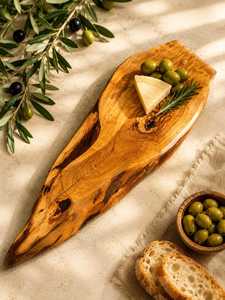 Tabla de cortar y servir rectangular ecológica de madera de acacia natural con mango de madera, apta para lavavajillas, 1.5 cm de grosor - Product Image 4