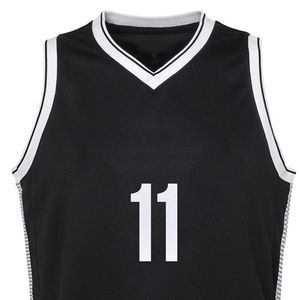 เสื้อบาสเก็ตบอลแบบสั่งทำพิเศษ INDEX APPAREL สีดำ คอวี แขนกุด ผ้าตาข่าย เบอร์ 11 สำหรับผู้ใหญ่ 男女  ซับเหงื่อได้ดี - Product Image 4