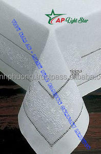 Nappe en lin élégante et luxueuse, broderie traditionnelle faite à la main au point de croix, artisanat de haute qualité, nouvelle broderie, taille personnalisée - Product Image 4