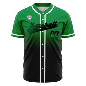 Maillot de baseball personnalisé par sublimation, uniforme d'équipe, col en V, logo personnalisé, nom et numéro, fournisseur en gros, 100% polyester, séchage rapide - Product Image 2