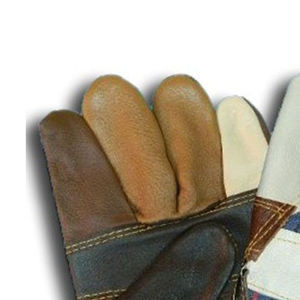 ถุงมือหนังกันความร้อน ป้องกันการบาด ทนไฟ เสริมความแข็งแรงบริเวณฝ่ามือสองชั้น สำหรับงานเชื่อม งานอุตสาหกรรม ป้องกันประกายไฟ ใช้ได้ในฤดูหนาว - Product Image 4