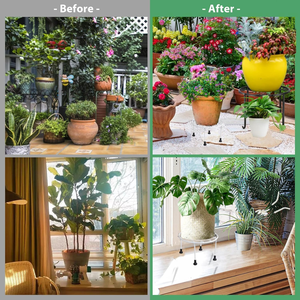 Round Galvanized Metal <b>Plant</b> Stand Flower Pot Holder Gamla <b>Support</b> Rack Indoor Outdoor <b>Garden</b> Balcony Corner Display Stand - Product Image 6
