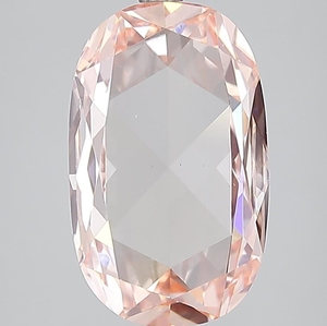 Diamant rose taillé en forme de rose de 4,00 carats, cultivé en laboratoire, rose orangé fantaisie, VVS2, certifié IGI, diamant CVD en vrac, vente en gros pour la fabrication de bijoux - Product Image 1