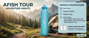 OEM Portable Outdoor <b>Water</b> <b>Filter</b> <b>Bottle</b> for Hiking Camping Survival - Product Image 2