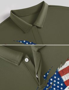 Uniforme d'équipe personnalisé avec logo américain, de haute qualité, 100% coton, manches longues, respirant, pour chemises de golf pour hommes - Product Image 6