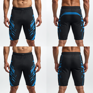 Pantalones Cortos Deportivos con Estampado Puff, Diseño Personalizado, Precio de Mayoreo, para Hombre, Ropa Deportiva Informal para Fitness - Product Image 1