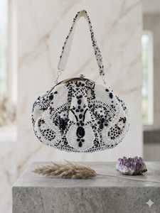 Pochette de Soirée Classique de Luxe Dorée pour Femme, Qualité Supérieure, avec Chaîne Amovible, en Coton Imperméable, Élégante, Ornée de Strass - Product Image 2