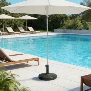 Base per Ombrellone da Giardino in Acciaio Inossidabile, Forma Quadrata, Raggio 3m, per Patio, Spiaggia, Hotel - Product Image 6