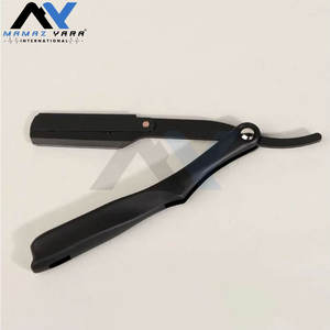 มีดโกนพับได้แบบพรีเมียมสำหรับผู้ชาย ผลิตจากสแตนเลสสตีลและ ABS ทนทาน ใช้โกนหนวดเครา เหมาะสำหรับร้านตัดผมมืออาชีพและการดูแลขน - Product Image 2