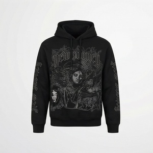 Sweat-shirt pour homme en coton lourd de qualité supérieure, 400 GSM, en molleton, streetwear, logo brodé en relief, surdimensionné, couleur personnalisée - Product Image 1