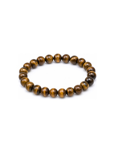 Natural Tiger Eye 12mm Round Bead Stretch <b>Bracelet</b> Polished Gemstone Jewelry Wholesale - Product Image 1