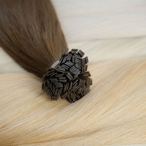 Extensions de cheveux pré-collées à la kératine à pointe plate, couleur rouge, cheveux Remy fabriqués au Vietnam, vente en gros - Product Image 3