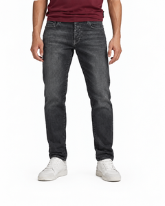 Jeans de Pierna Recta para Hombre, Tallas Grandes, Transpirables, Elásticos, Lavado Medio, Estampados, Casuales, Estilo Urbano, Venta al Por Mayor - Product Image 5