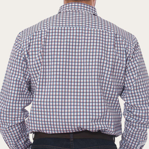 เสื้อเชิ้ตผู้ชายทรงสลิมฟิต แขนยาว ปกคอพับ คุณภาพสูง ผ้าฝ้าย 100% ลายสก็อต สำหรับฤดูร้อน เป็นมิตรกับสิ่งแวดล้อม แห้งเร็ว รับตัดเย็บตามแบบ - Product Image 2