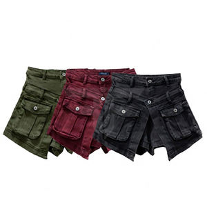 Shorts de Mezclilla Cortos para Mujer, Cintura Alta, con Botones, Estilo Y2K, Sexy, Casual, Vintage, para Fiesta o Club, Verano 2026 - Product Image 1