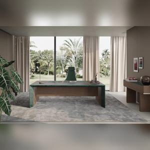 Escritorio Ejecutivo Moderno con Patrón de Mármol HPL, Construcción de Madera Contrachapada E1, Estación de Trabajo de Oficina de Alta Gama con Laminado de Grado Superior - Product Image 6