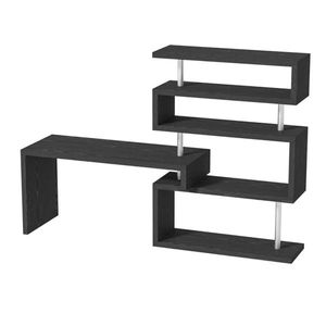 Black Office <b>Desk</b> with Display Stand - Product Image 4