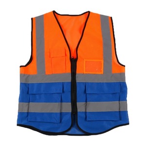 Polyester Safety Vest High Visibility Work Reflective Waterproof LED Flash for Construction <b>Security</b> ANSI Class 1 EN ISO 20471 - Product Image 4