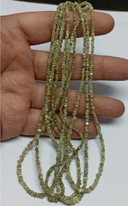 เม็ดเพชรดิบสีเขียวธรรมชาติ ขนาด 3 มม. ถึง 4 มม. คริสตัลหยาบแบบเม็ด สำหรับทำเครื่องประดับ จำนวนมาก - Product Image 2