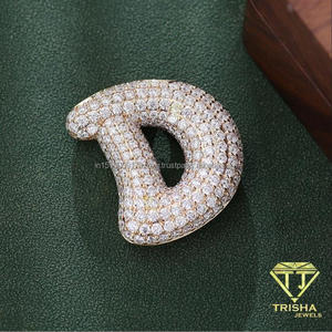 Pendentif Alphabet D Moderne avec Diamant Moissanite Brillant – Bijou Initial Élégant pour Hommes et Femmes – Vente en Gros - Product Image 2