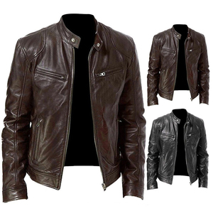 2026 New Arrival High Quality <b>Men's</b> Stylish Genuine Leather Jacket Unique Design With Wool Light Fabric Factory jacket for <b>men</b> - Product Image 1