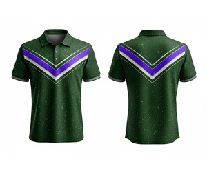 OEM Sublimation Polo Shield Shirt Custom Logo Sports Apparel Durable Stitching for Men Women Youth Quick-Dry Dry-Fit Active Polo - Product Image 2