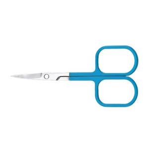 Ciseaux à ongles en acier inoxydable, manche en plastique bleu, lame droite et tranchante, trou rond, ciseaux à ongles durables - Product Image 2