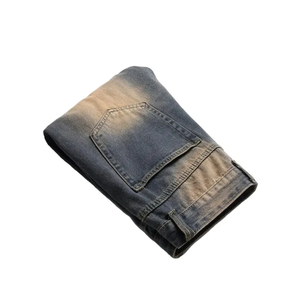 Apparel Outdoor Wholesale High Quality MOEED MEHBOOB INDUSTRY <b>Men</b> <b>Wide</b> <b>Leg</b> <b>Jeans</b> Pants Streetwear Mid Waist 100% Cotton Denim - Product Image 2