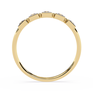 แหวนเพชรทรงปรินเซสคัทหลายเม็ด ทองคำขาว 18k แท้ พร้อมใบรับรอง IGI สำหรับแหวนหมั้น แหวนแต่งงานรุ่นใหม่สุดหรู - Product Image 4