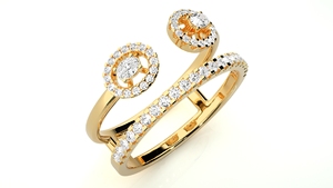Bague en or massif 14 carats ARHAM Luxury avec diamant de laboratoire pour femme, certifiée IGI, bijou de mariage sur mesure, idéale pour un cadeau de mariage. - Product Image 3
