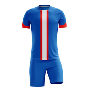 Conjunto de Camiseta de Fútbol de Manga Corta con Cuello Redondo, Nuevo Estilo, Corte Automatizado para Adultos, Nombre Personalizado, 100% Poliéster, Impermeable - Product Image 3