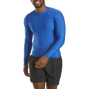 <b>Mens</b> Raglan Rash Guard Shirt Long Sleeve Quick Dry Stretch UV Protection <b>Swim</b> Surf Training Sports <b>Top</b> Breathable Fitness - Product Image 1