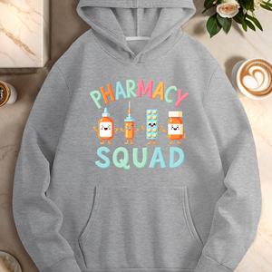 PHARMACY SQUAD Sudaderas con capucha de punto estampadas informales para mujer - Product Image 4
